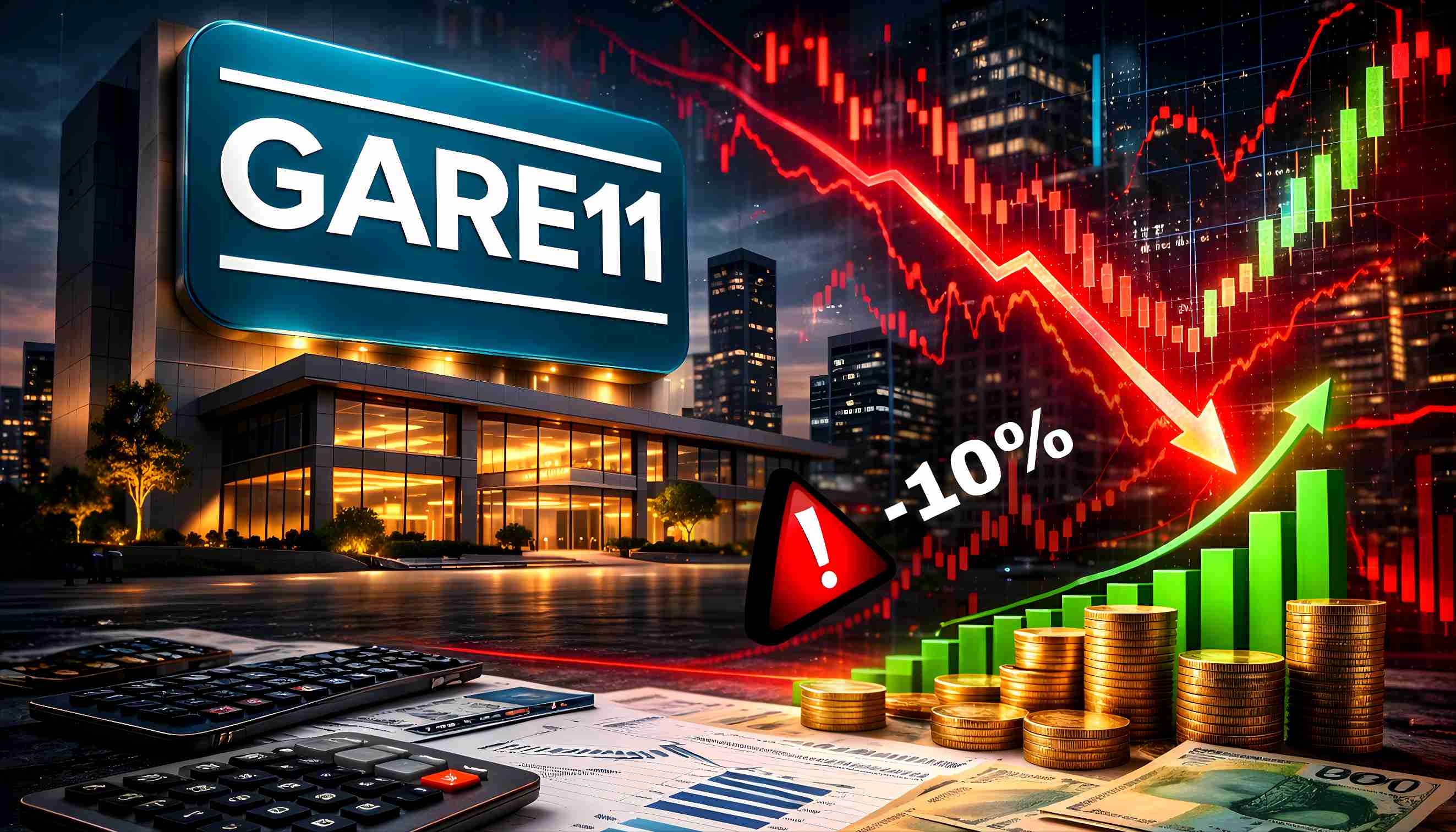 GARE11 cai mais de 10% mesmo com fundamentos em alta: o que está por trás da queda do fundo